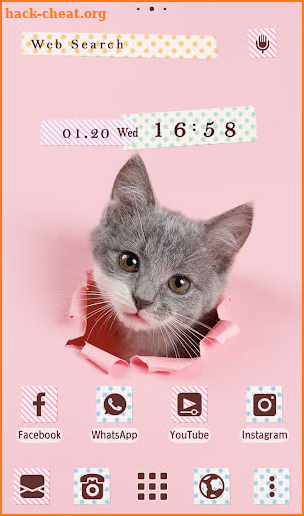 Cute Wallpaper Mischievous Kitty Theme screenshot