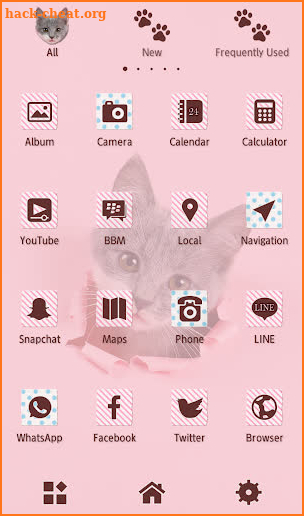 Cute Wallpaper Mischievous Kitty Theme screenshot