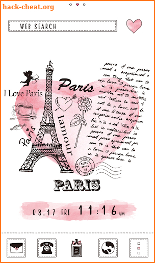 Cute Wallpaper Paris Love Theme screenshot