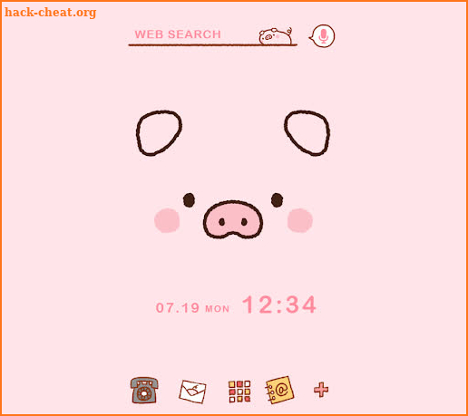 Cute Wallpaper Piggy Face Theme screenshot
