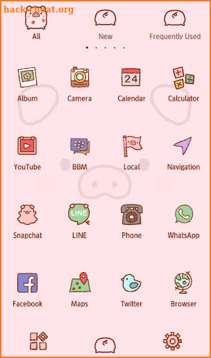 Cute Wallpaper Piggy Face Theme screenshot