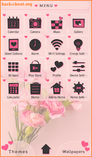 Cute Wallpaper Pink Carnations Theme screenshot