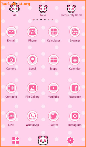Cute Wallpaper Pink Panda Theme screenshot