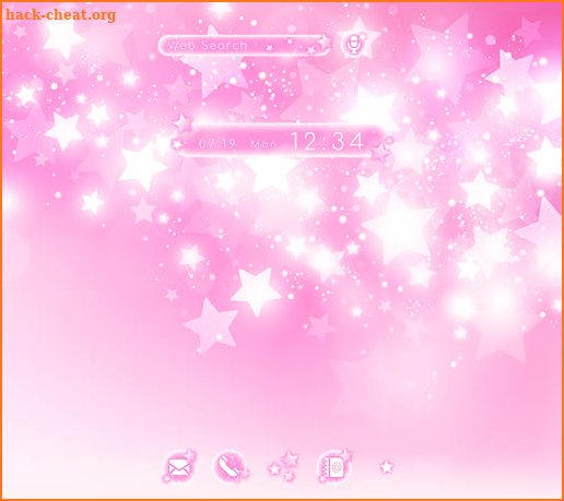 Cute Wallpaper Pink Star Theme screenshot