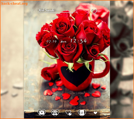 Cute wallpaper-Roses & Hearts screenshot