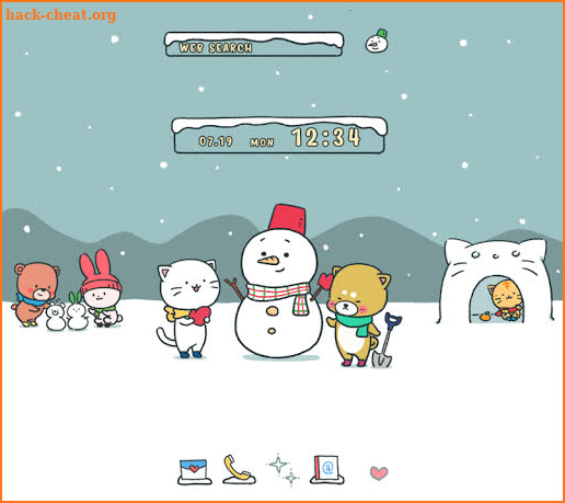 Cute Wallpaper Snowman and Friends Theme screenshot