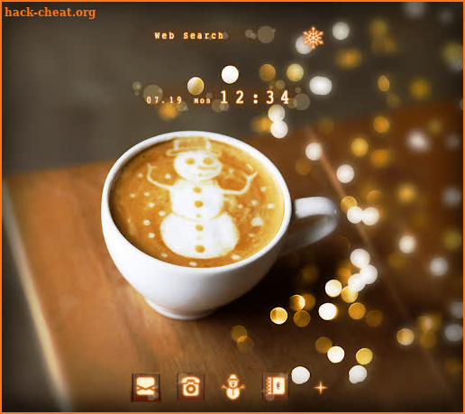 Cute Wallpaper Snowman Latte Theme screenshot