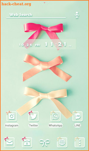 Cute Wallpaper Triple Ribbon Theme screenshot