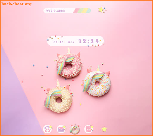 Cute Wallpaper Unicorn Donuts Theme screenshot