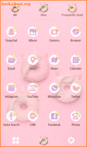 Cute Wallpaper Unicorn Donuts Theme screenshot