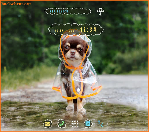 Cute Wallpaper Walk in the Rain Theme screenshot