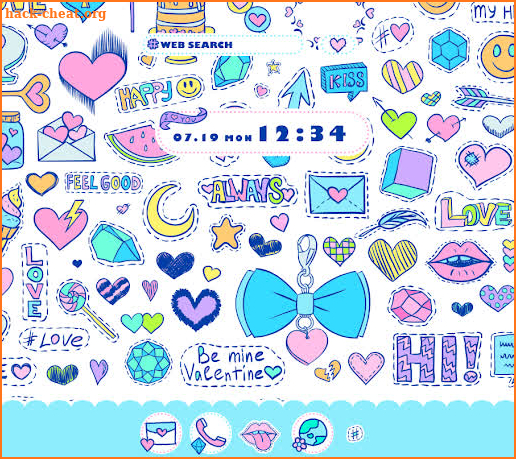Cute Wallpaper Whimsical Stickers Theme screenshot