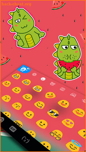 Cute Watermelon Keyboard Theme screenshot