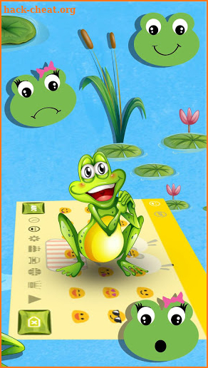 Cute Yellow Frog Keyboard Theme screenshot