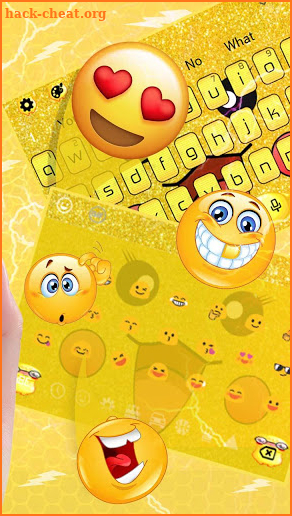 Cute yellow Mouse Cartoon Keyboard Theme🐹 screenshot