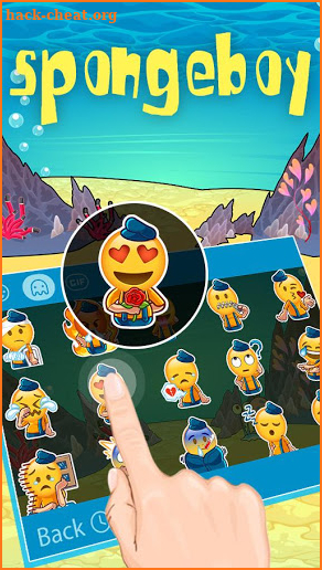 Cute Yellow Sponge Keyboard Theme screenshot