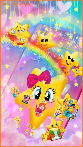 Cute Yellow Star Emoji Theme screenshot