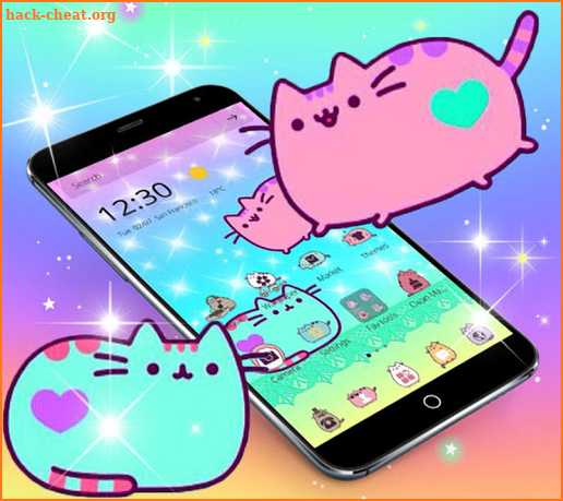 Cuteness Pusheen Cat Cartoon Theme screenshot