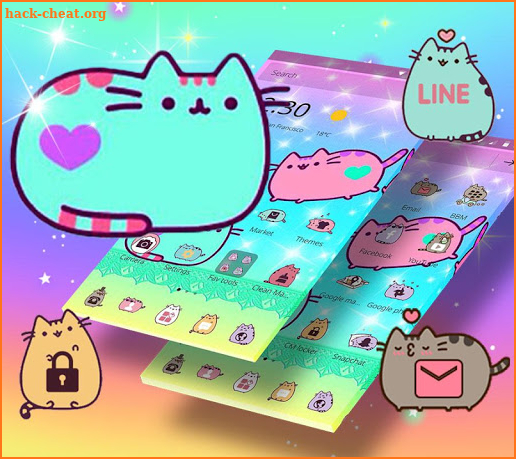 Cuteness Pusheen Cat Cartoon Theme screenshot