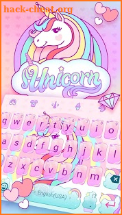 Cuteness Rainbow Unicorn Emoji Keyboard screenshot