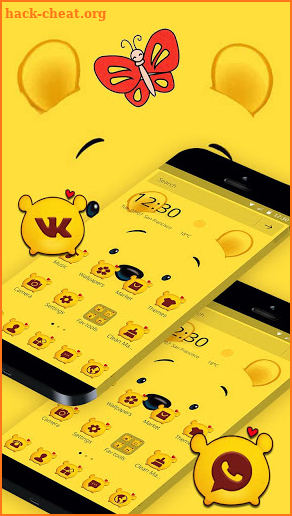 Cuteness Yellow Pooh Bear Theme screenshot