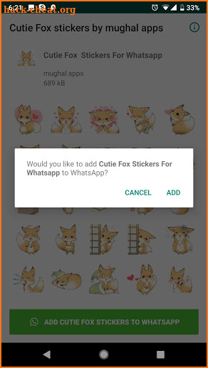 Cutie Fox Stickers-WAStickerApps screenshot