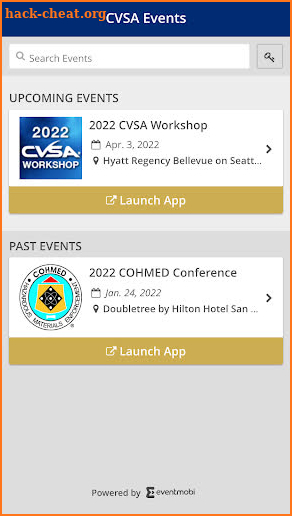 CVSA Events screenshot
