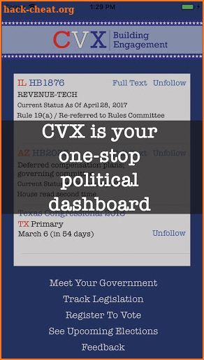 CVX: Civic & Political Engagement Made Easy screenshot