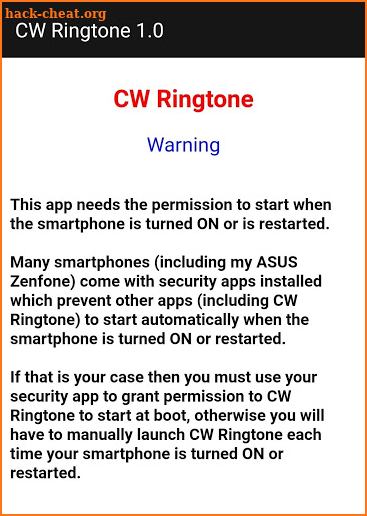 CW Ringtone (Morse Code generator) screenshot