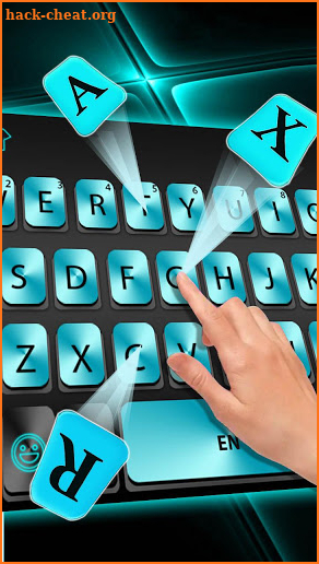 Cyan Metal Keyboard Theme screenshot