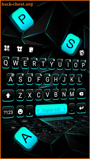 Cyan Tech Business Keyboard Background screenshot