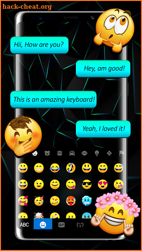 Cyan Tech Business Keyboard Background screenshot