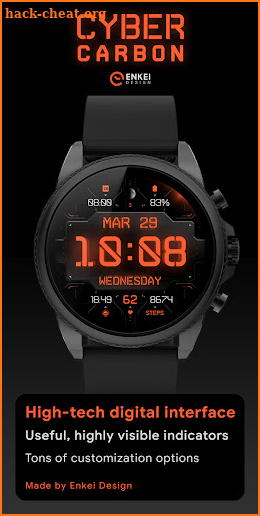 Cyber Carbon - watch face screenshot