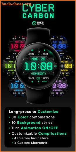 Cyber Carbon - watch face screenshot