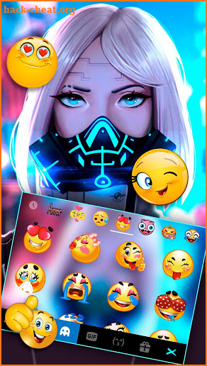 Cyber Punk Girl Keyboard Theme screenshot