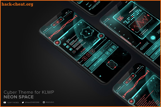 Cyber Theme for KLWP - NEON SPACE screenshot