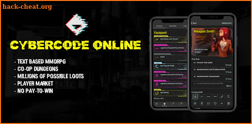 CyberCode Online | Simple Lightweight Text MMO RPG screenshot