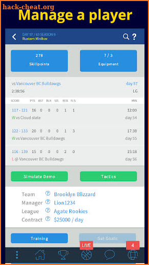 CyberDunk 2 Basketball Manager screenshot