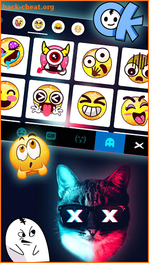Cyberpunk Cat Keyboard Theme screenshot