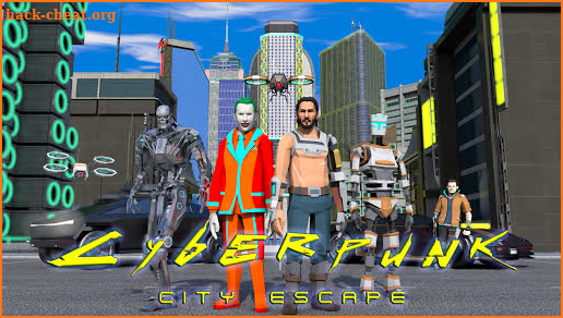 Cyberpunk City Escape. Neighbor Sci-Fi Survival 3D screenshot