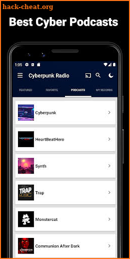 Cyberpunk Radio — Vaporwave, Darkwave, Synthwave screenshot