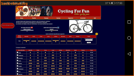 Cycling for Fun, Cycling Manager Game screenshot