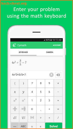 Cymath - Math Problem Solver screenshot