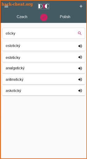 Czech - Polish Dictionary (Dic1) screenshot