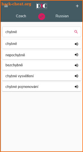 Czech - Russian Dictionary (Dic1) screenshot