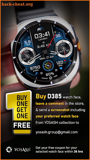 D385 Analog Watch face screenshot