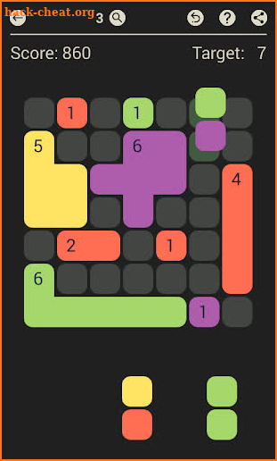 D7: pack the colored Dominoes per 7. Casual game. screenshot