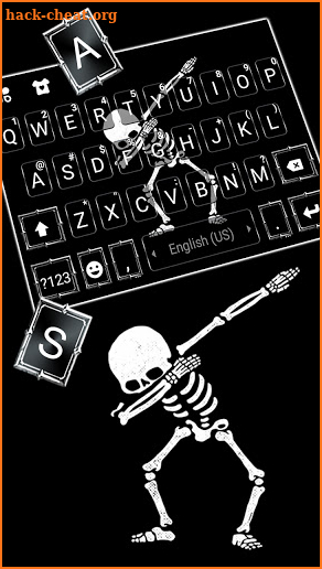 Dabbing Skull Keyboard Background screenshot