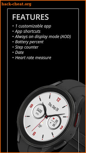 DADAM58W Analog watch face screenshot