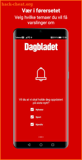 Dagbladet screenshot